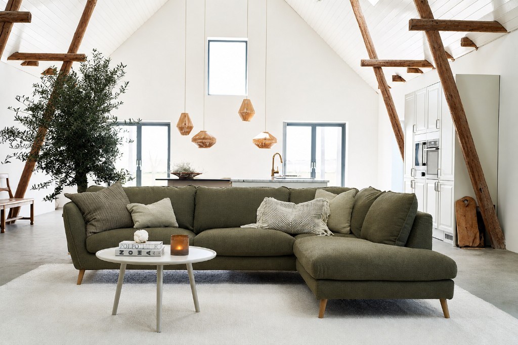 Showroom Ton sur Ton — salon canapé vert